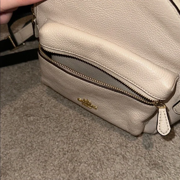 Coach Mini Charlie Backpack Cream Pebble Leather - Picture 5 of 5